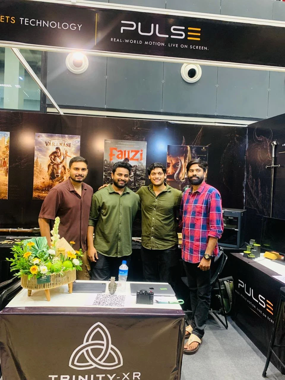 Trinity XR team at the PULSE booth at Hyderabad Film Festival